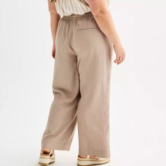 Sonoma Easy Linen Blend Pants 5X - Picture 2 of 11